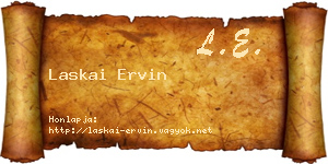 Laskai Ervin névjegykártya