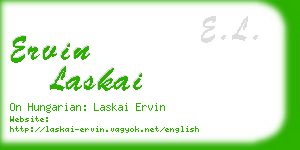 ervin laskai business card